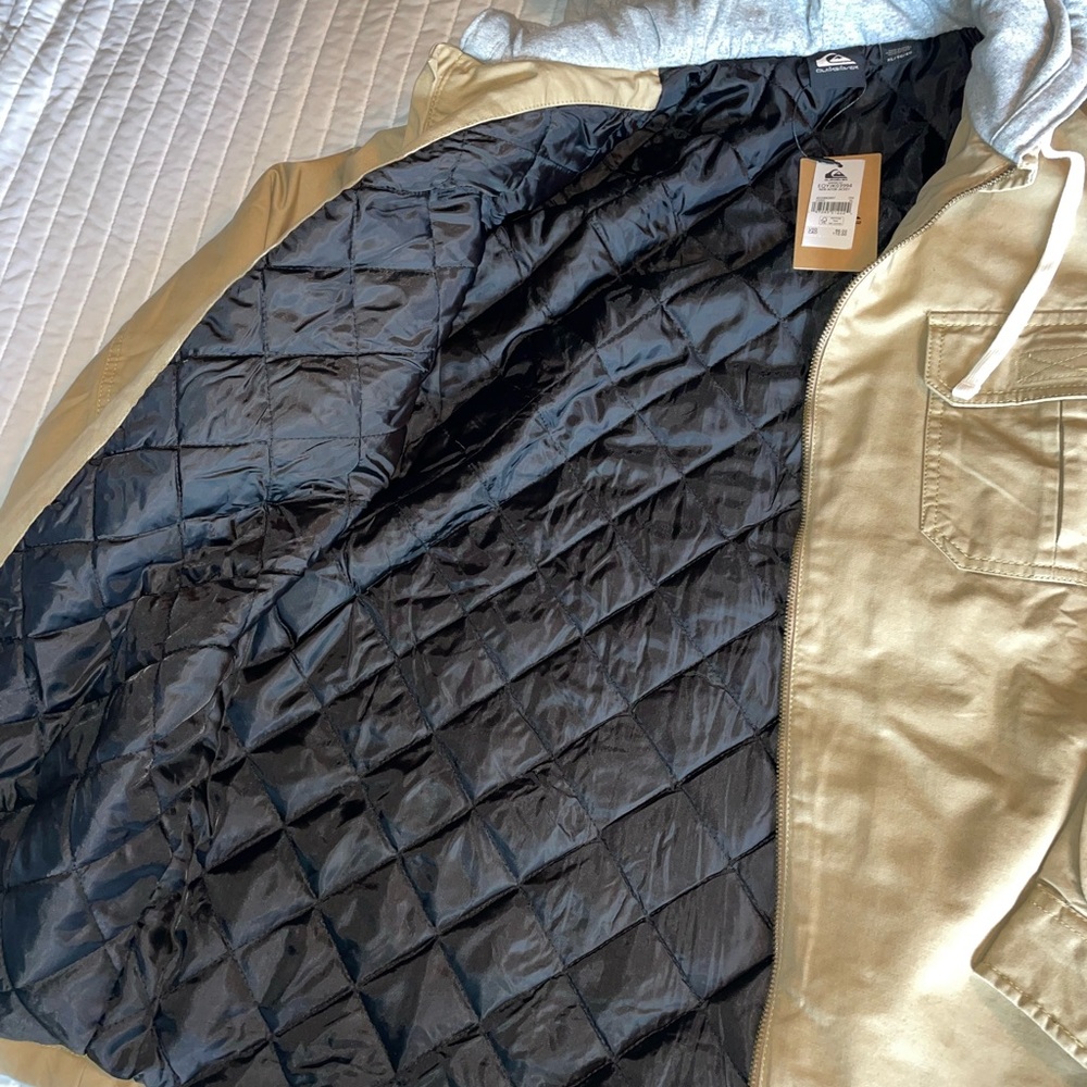 Quiksilver Hooded Canvas Jacket w Quilted liner - Picture 3 of 4